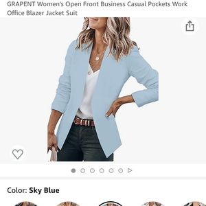 Women’s sky blue blazer